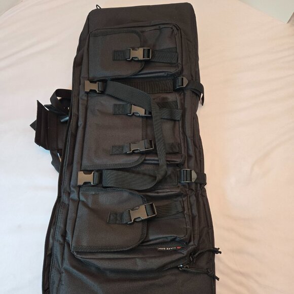 DULCE DOM Soft Double Rifle Bag, Tactical Long Backpack Gun Bag Sz: 32" - Picture 1 of 14